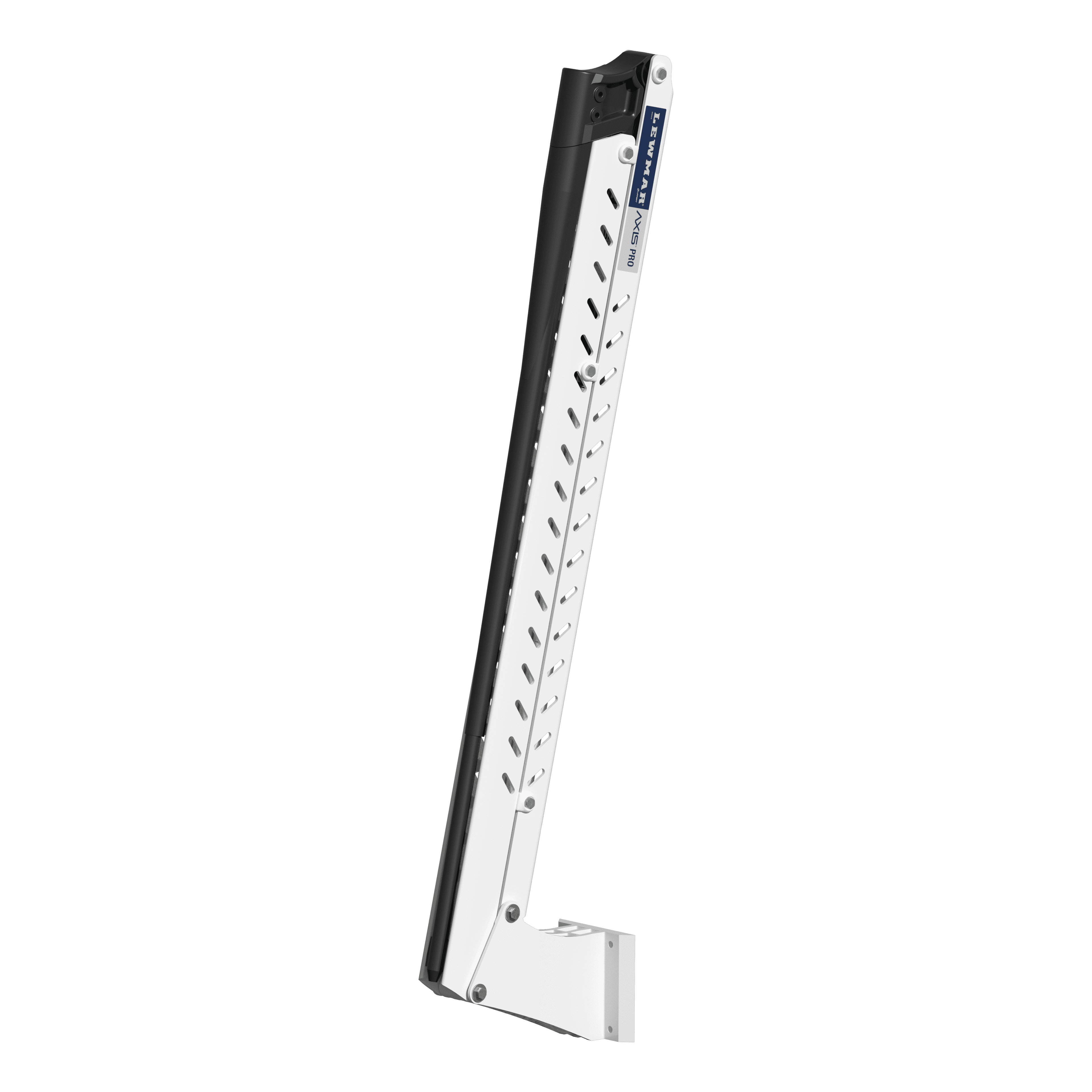 Lewmar Axis Pro tournament-grade shallow water anchor, white finish, full-length studio photo