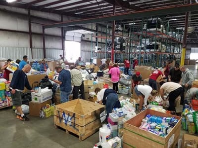 Community Collaboration Results in 95000 Pounds of Hurricane Relief Donations