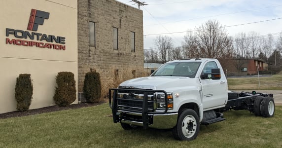 Lippert and Fontaine Modification Introduce the LUVERNE Two-Inch Tubular Grille Guard for Chevrolet Silverado Medium-Duty Trucks