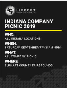 Lippert Components to Host Company Picnic