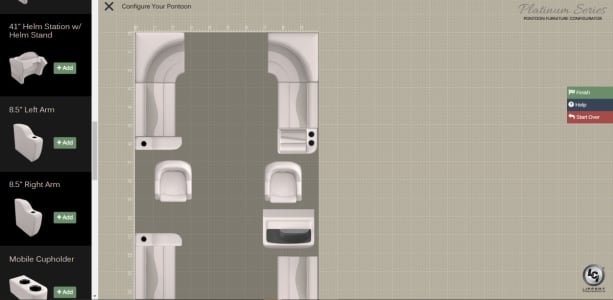 Lippert Components Unveils Digital Platinum Pontoon Furniture Configurator
