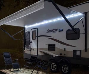 Keystones New Sprinter Features Lippert Components Solera Power Awning Awning Lights and Awning Speaker