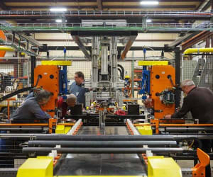 Lippert Components Designs Builds and Implements New Precision Axle Cambering Machine to Improve Product Quality
