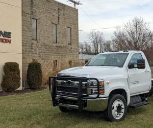Lippert and Fontaine Modification Introduce the LUVERNE Two-Inch Tubular Grille Guard for Chevrolet Silverado Medium-Duty Trucks