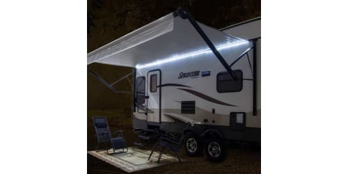Keystones New Sprinter Features Lippert Components Solera Power Awning Awning Lights and Awning Speaker