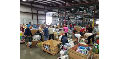 Community Collaboration Results in 95000 Pounds of Hurricane Relief Donations