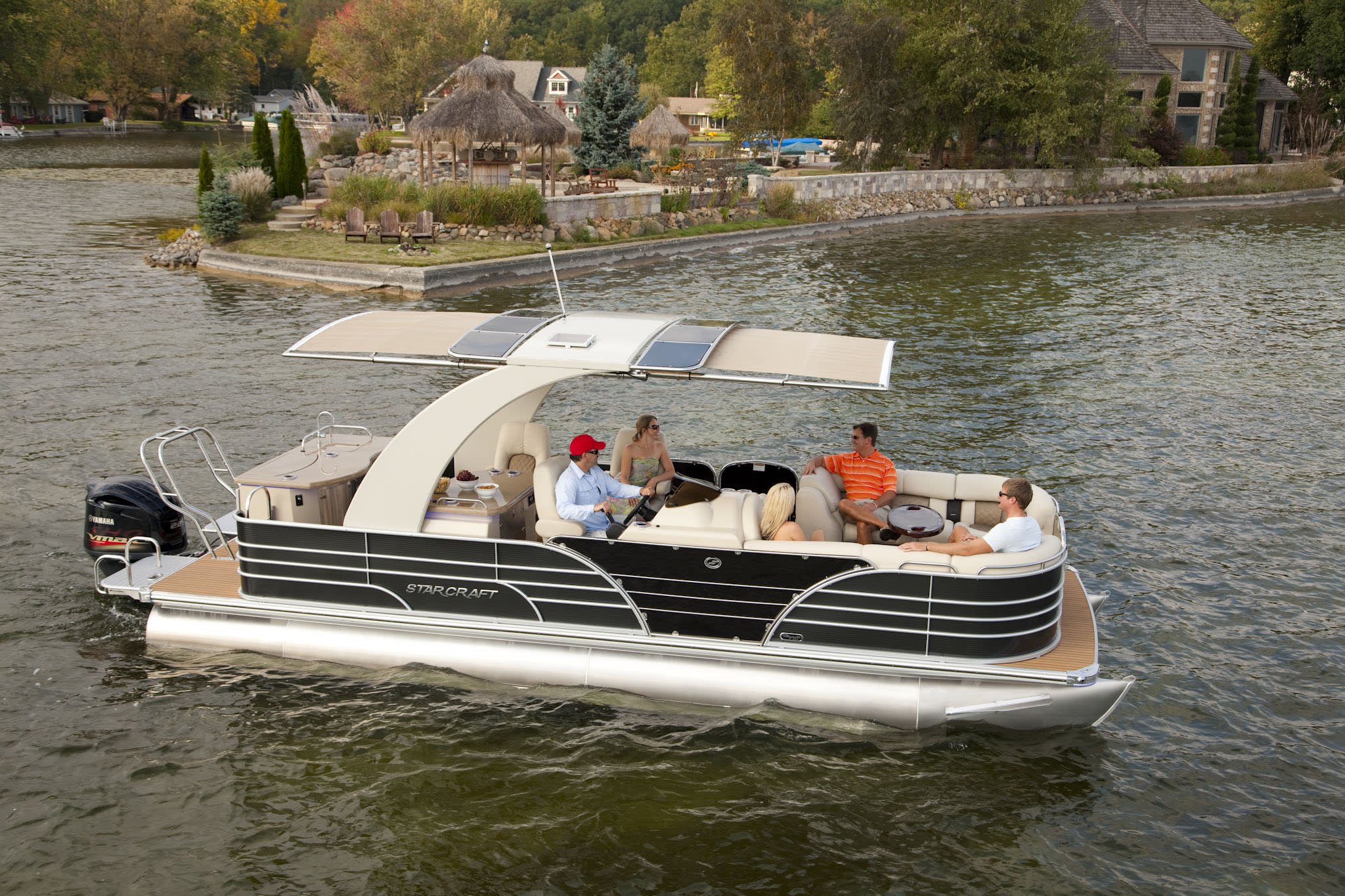 Redefining Luxury Pontoon Boats With Automated Shade Sureshade