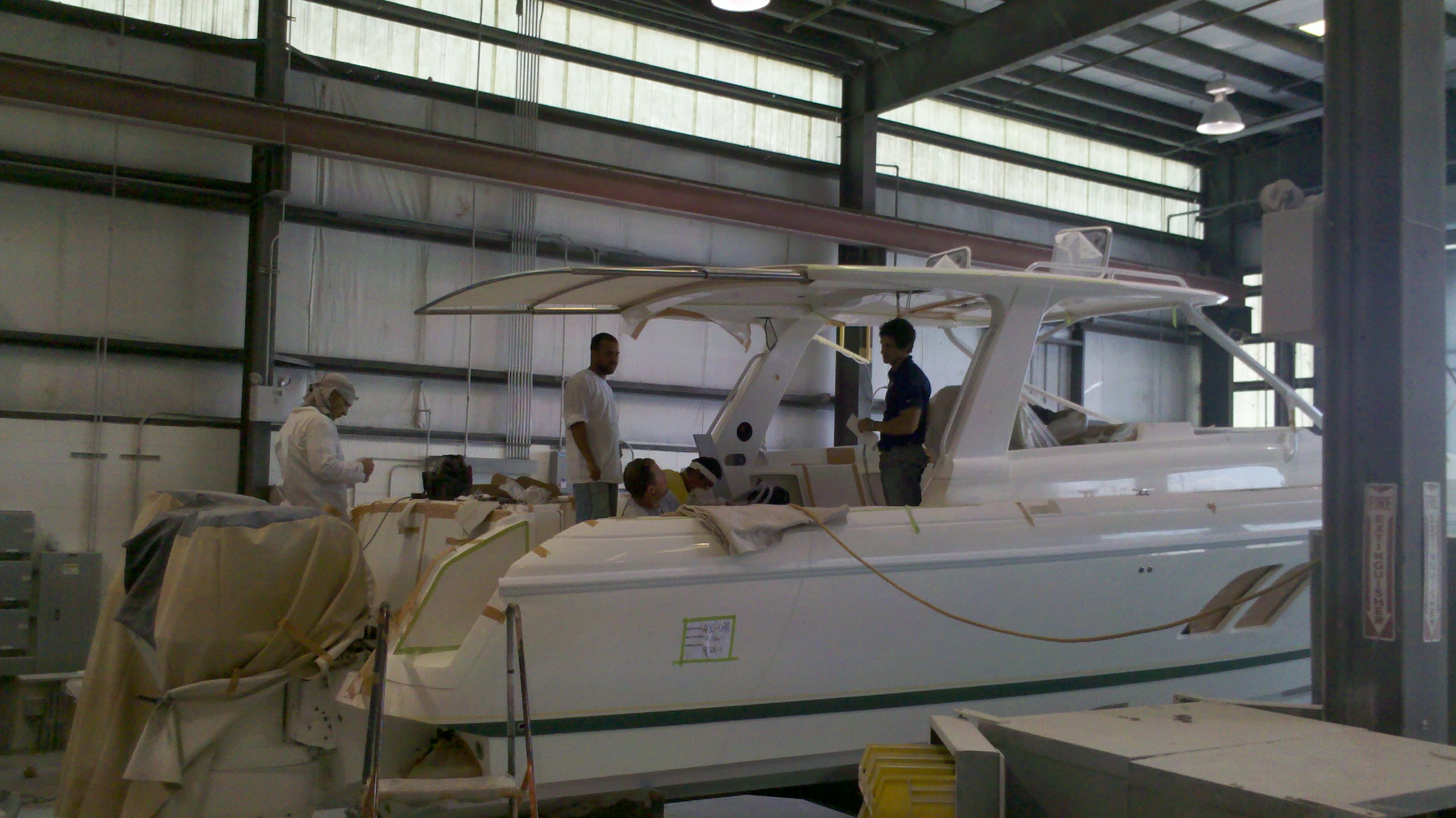 Factory Installed Retractable Marine Canvas for Boat Builders SureShade