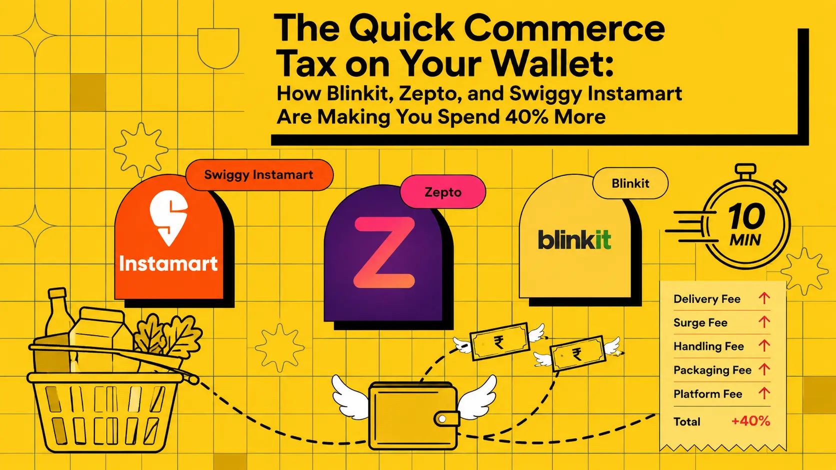 The Quick Commerce Tax on Your Wallet: How Blinkit, Zepto, and Swiggy Instamart Are Making You Spend 40% More