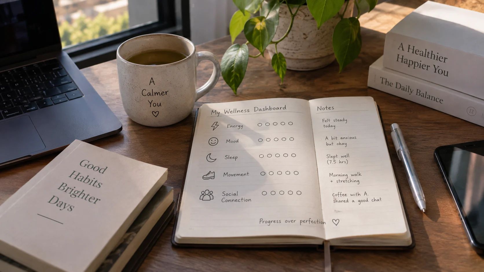 A Simple Wellness Dashboard: Five Signals to Notice Without Turning Life Into a Score