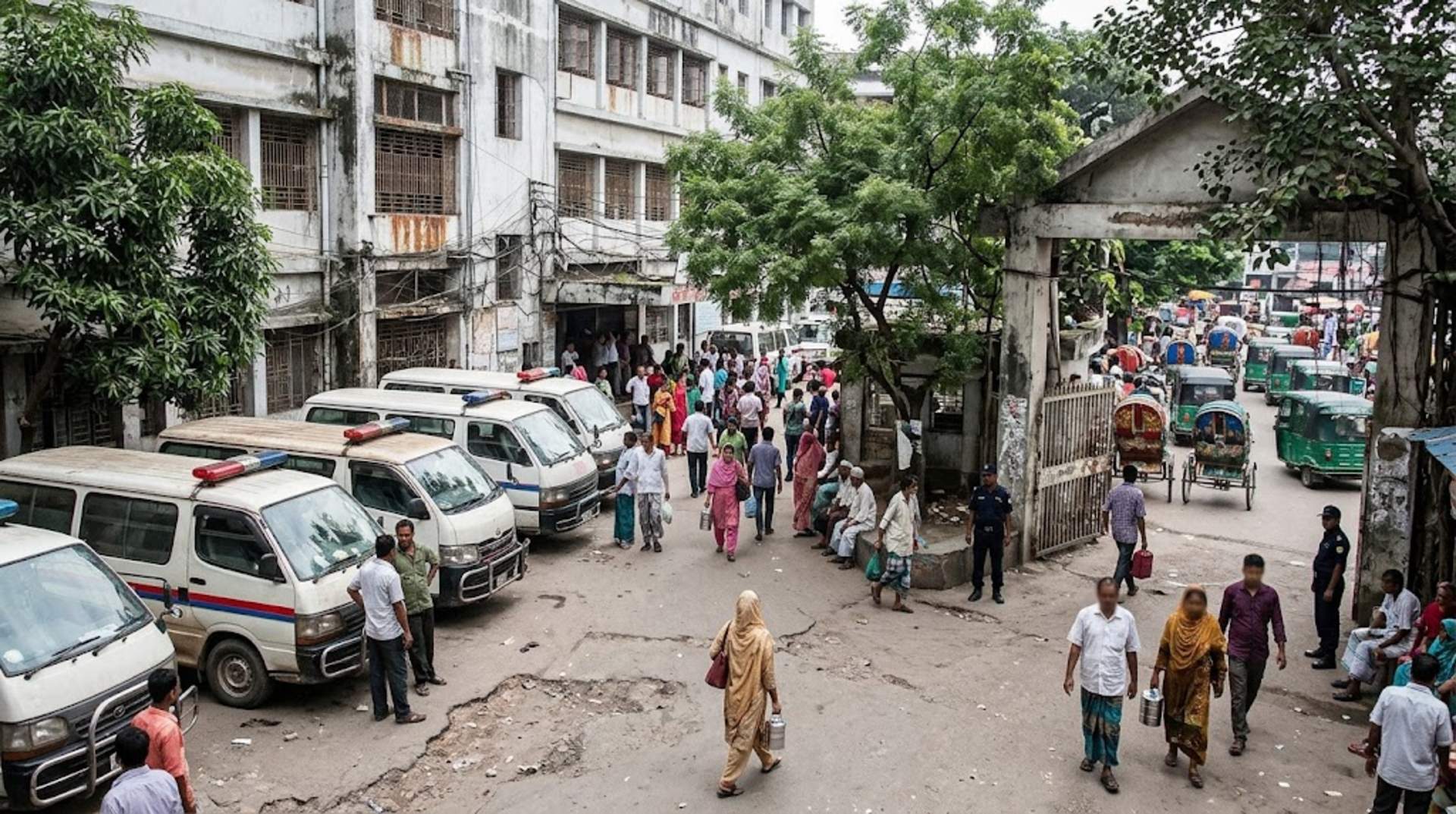 Dhaka Medical Ambulance Strike Disrupts Patient Transfers as Parking Dispute Continues