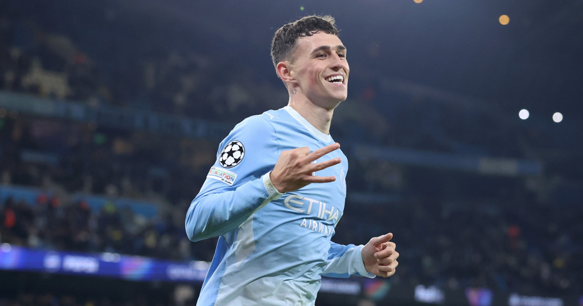 Phil Foden starred with a Champions League hat-trick against AEK Athens./ fotmob
