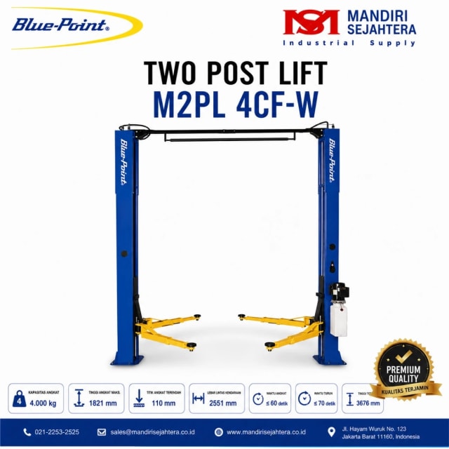 Blue Point 2 Post Lift M2PL 4Cf-W