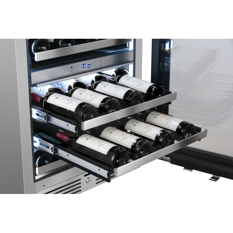 24″ Dual Zone Panel Ready Wine Refrigerator – Left Hinge