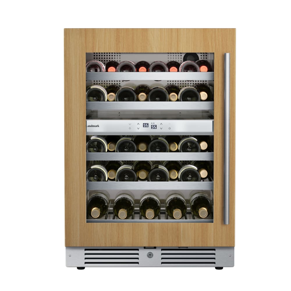 24″ Dual Zone Panel Ready Wine Refrigerator – Left Hinge 