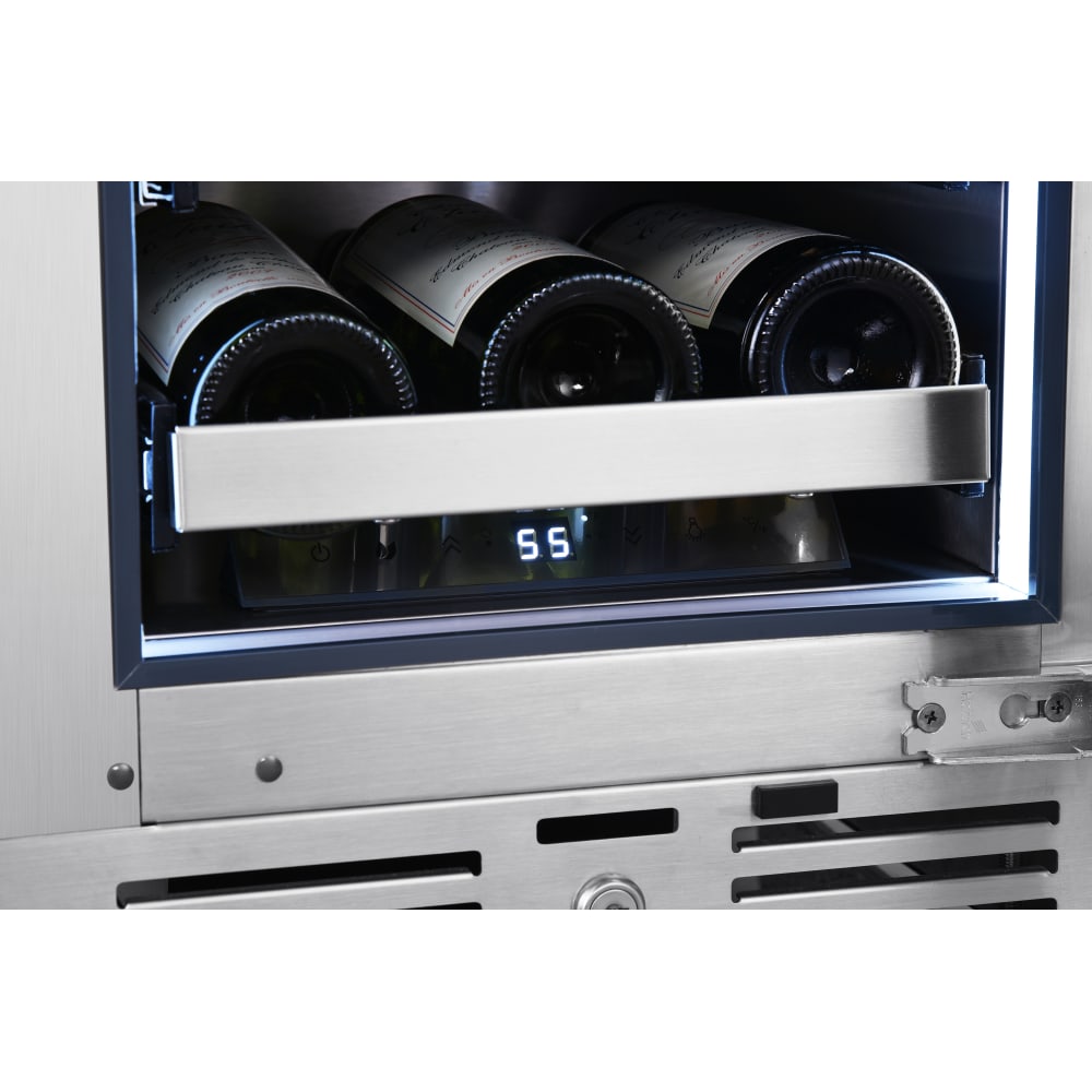 15″ Undercounter Stainless Steel Wine Refrigerator – Right Hinge