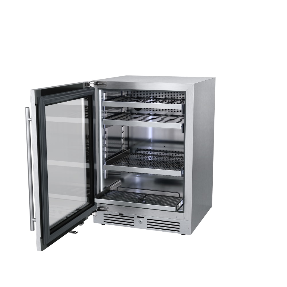 24″ Undercounter Stainless Steel Wine and Beverage Refrigerator