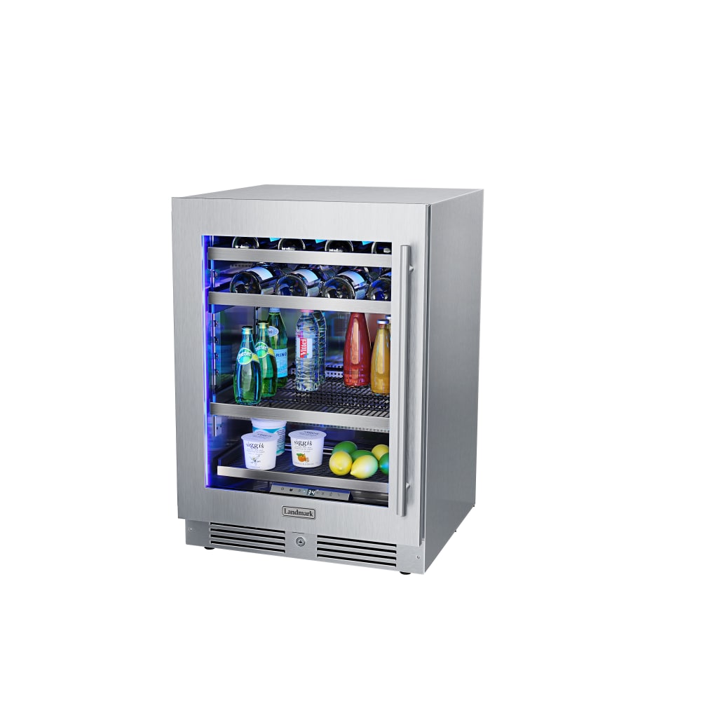 24″ Undercounter Stainless Steel Wine and Beverage Refrigerator