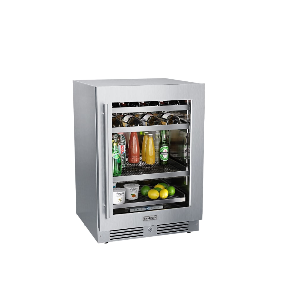 24″ Undercounter Stainless Steel Wine and Beverage Refrigerator