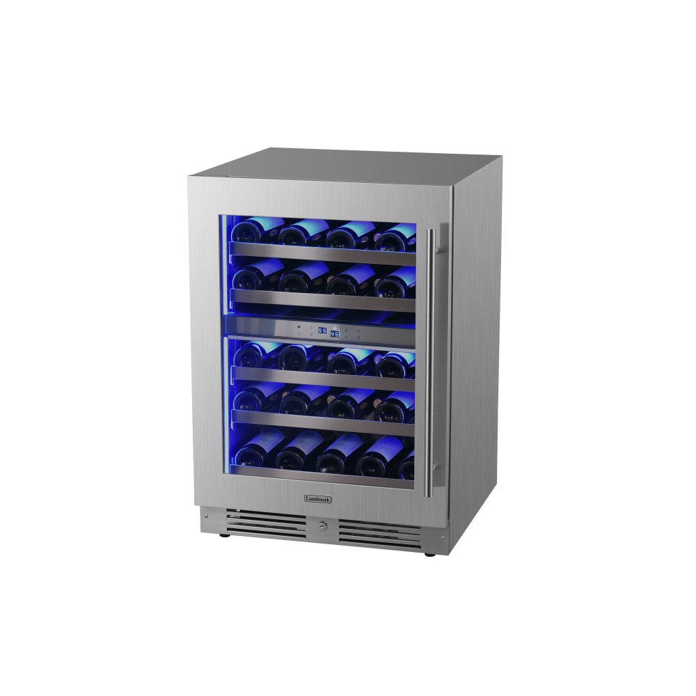 24″ Dual Zone Stainless Steel Wine Refrigerator – Left Hinge