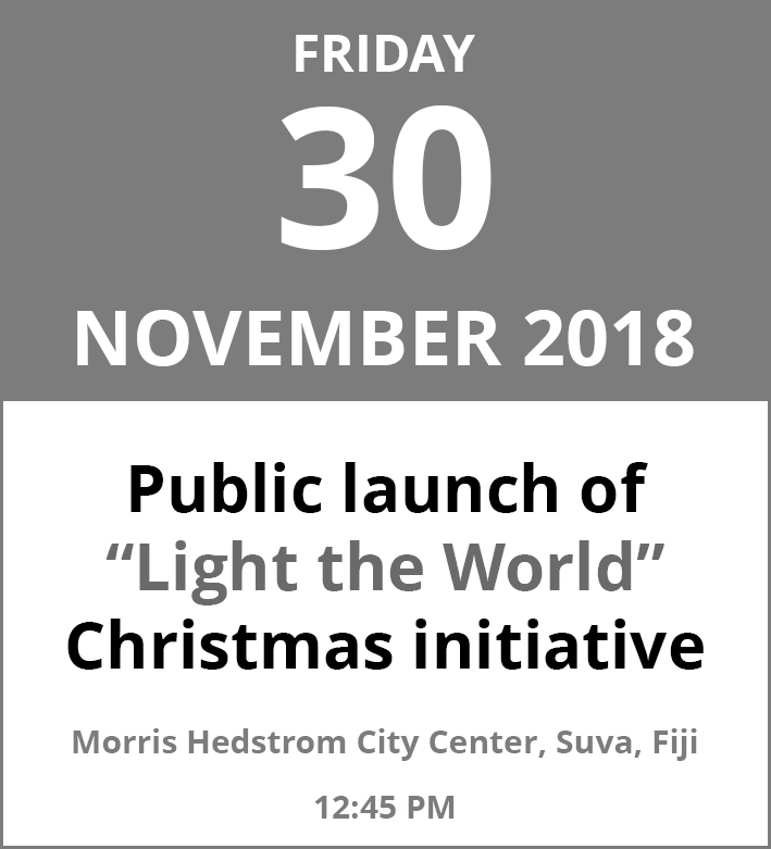 Light The World Launch in Fiji