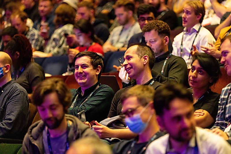 Audience members in the Barbican in 2022