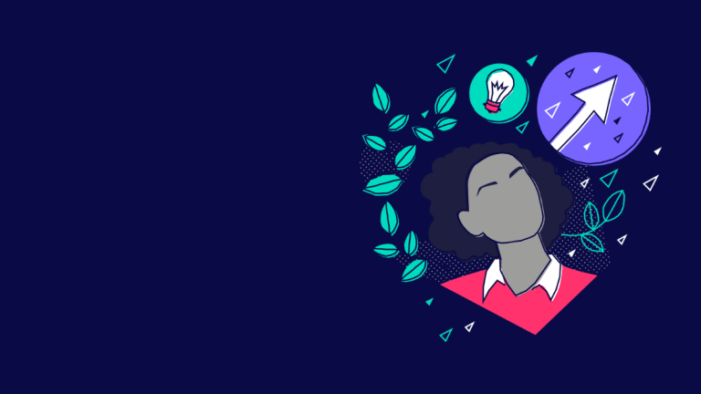 Person with idea background