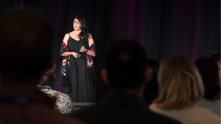 Making do: Scaling expertise on teams you can’t grow Talk by Mica Alaniz in LeadDev New York 2024 Conference Hero Image
