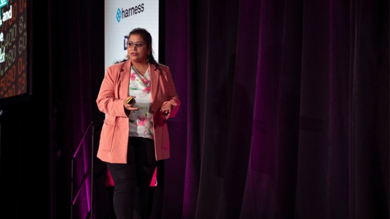 Transforming legacy software: Riding the rollercoaster of emotion and innovation talk by Preetha Ramaswamy in LeadDev New York 2024 Conference Hero Image