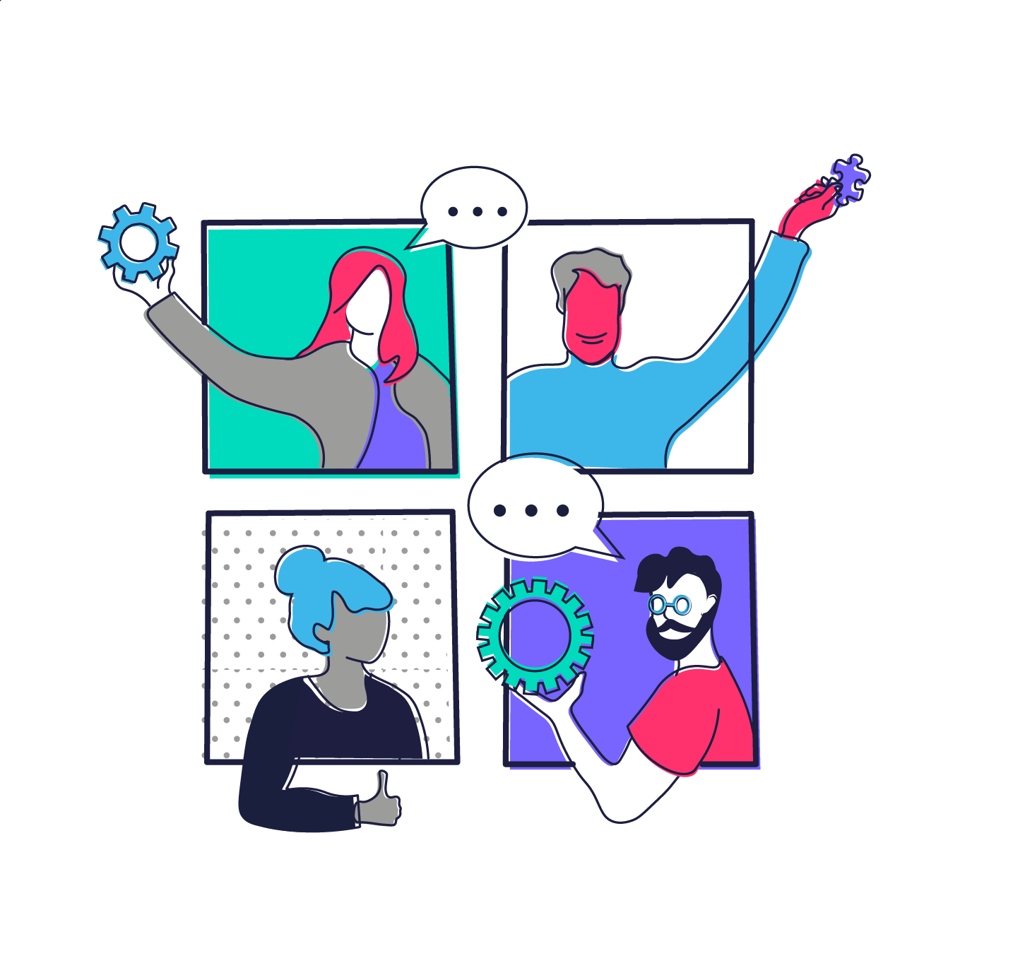 30 60 90 day plan new manager graphic element