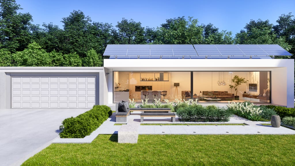 solar panels rooftop