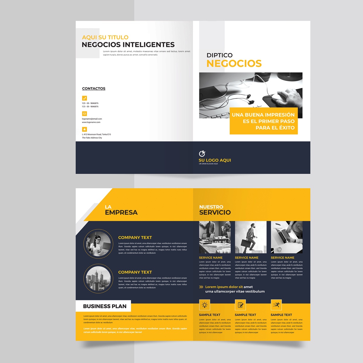 Díptico A4 (Oficio Abierto)