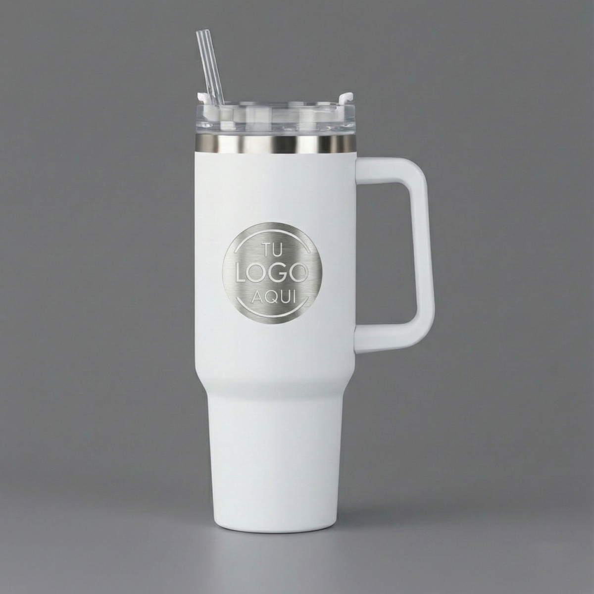 Vaso con Tapa + Pajita