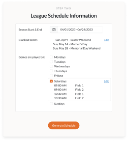 Schedule Generator Screenshot - Identify Timeslots