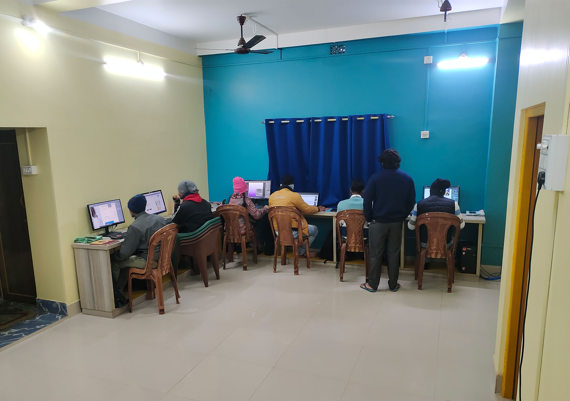 Coding at our Computer Center in Habra