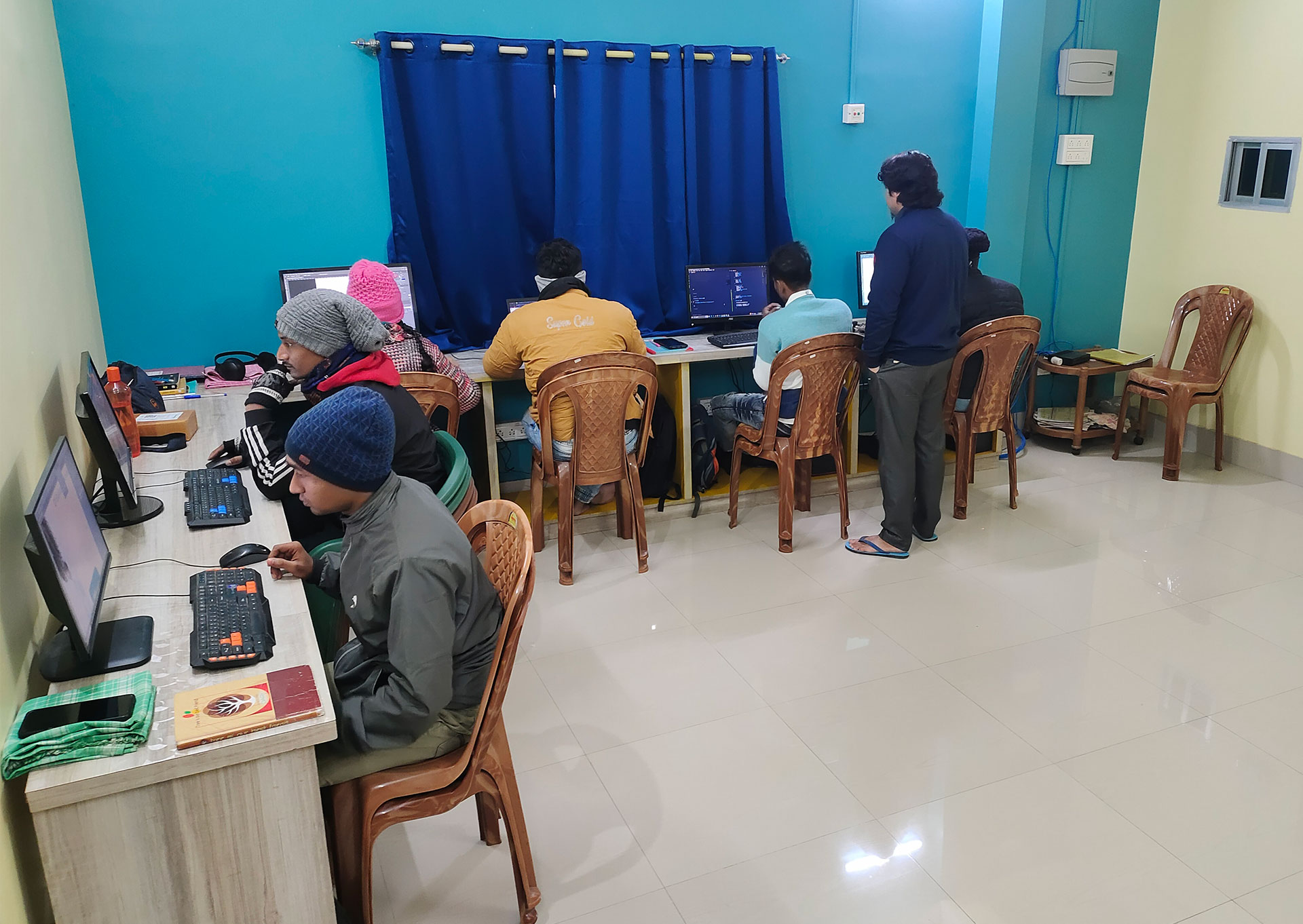 Students at our Computer Center Habra, Learning to Become Website Designers and Developers