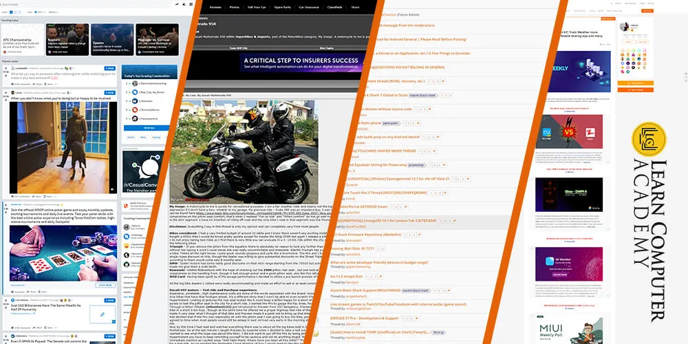 Take part in online forums