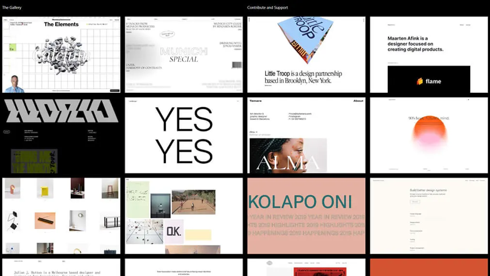 screenshot of thegallery.io