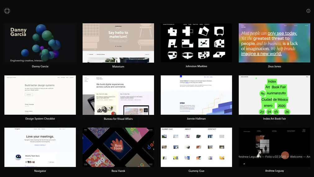 minimal.gallery screenshot