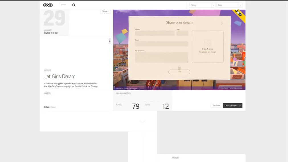 thefwa screenshot