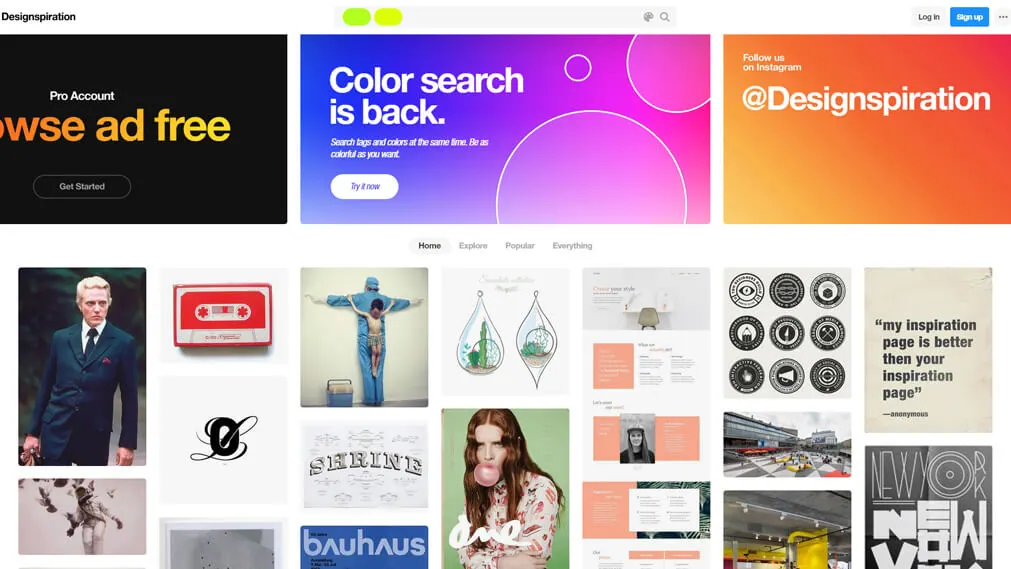 designspiration.com screenshot