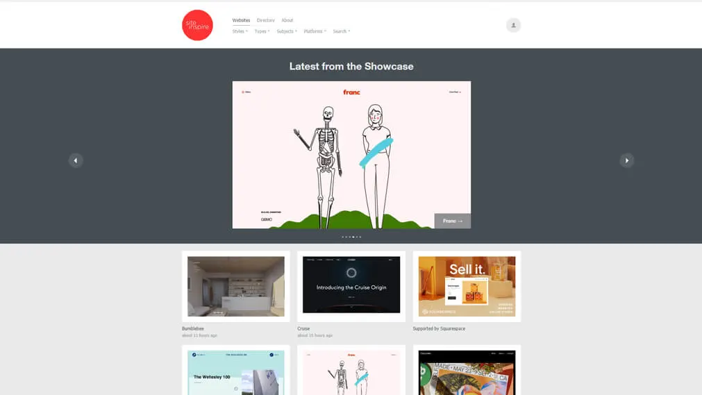 siteinspire screenshot