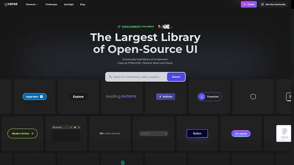 uiverse screenshot