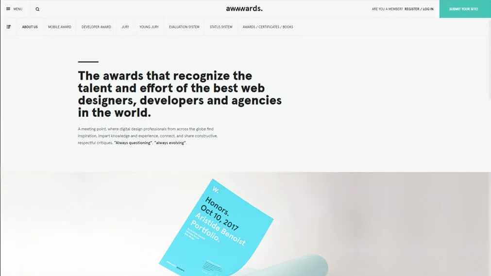 Mobile screenshot - Awwwards