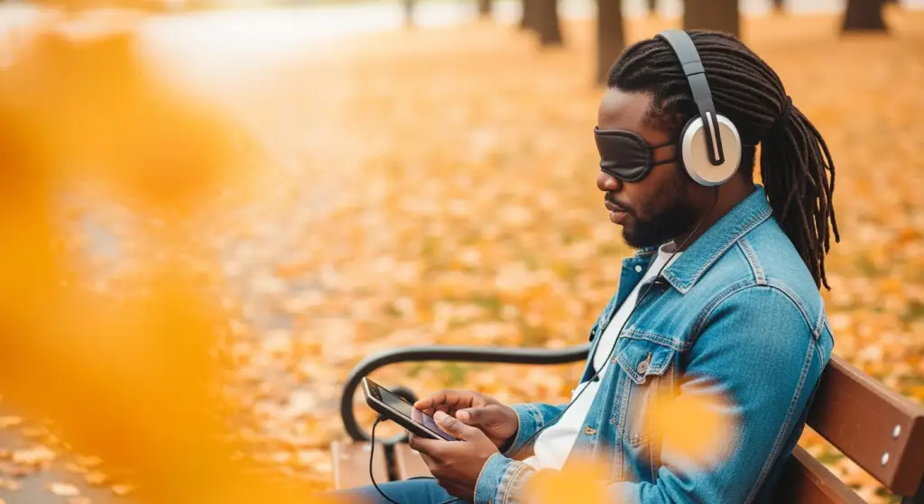 Image showing person using screen reader