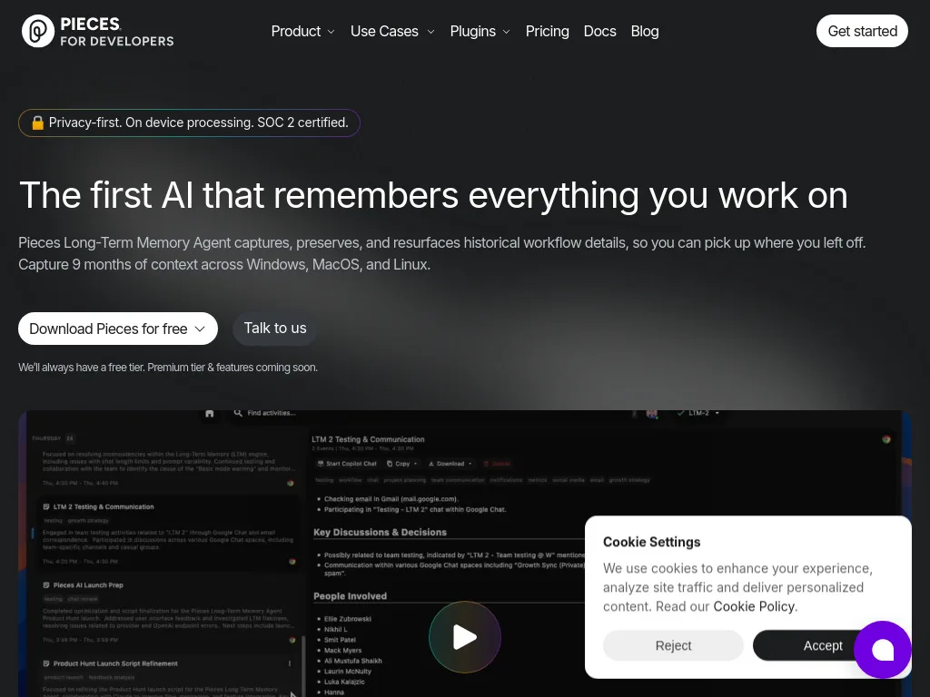 Pieces App Screenshot