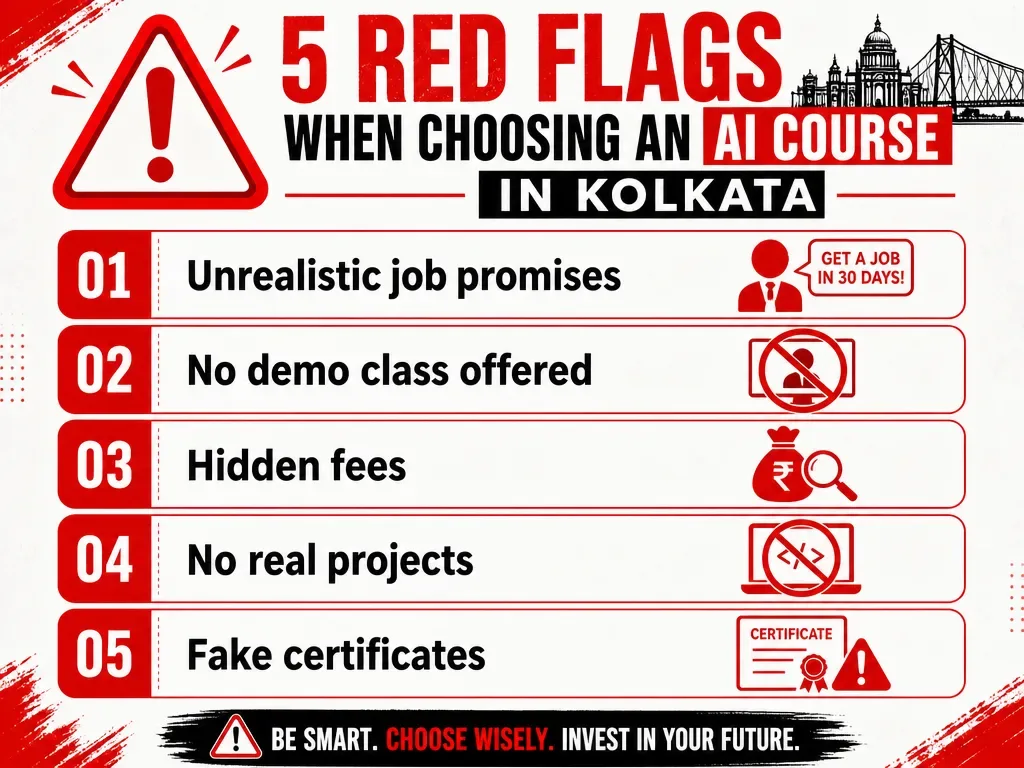 Red flags to avoid when choosing AI courses in Kolkata