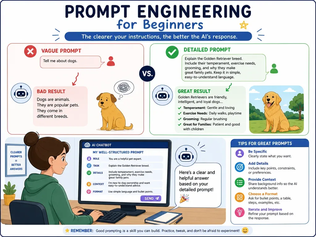 Prompt engineering for beginners - giving clear instructions to AI