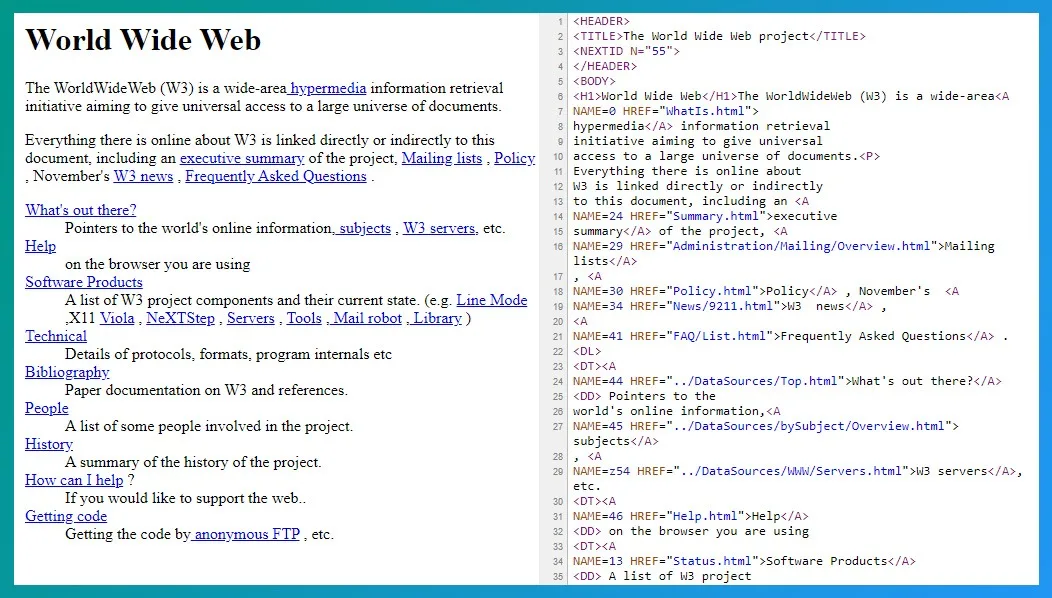 The first website ever created