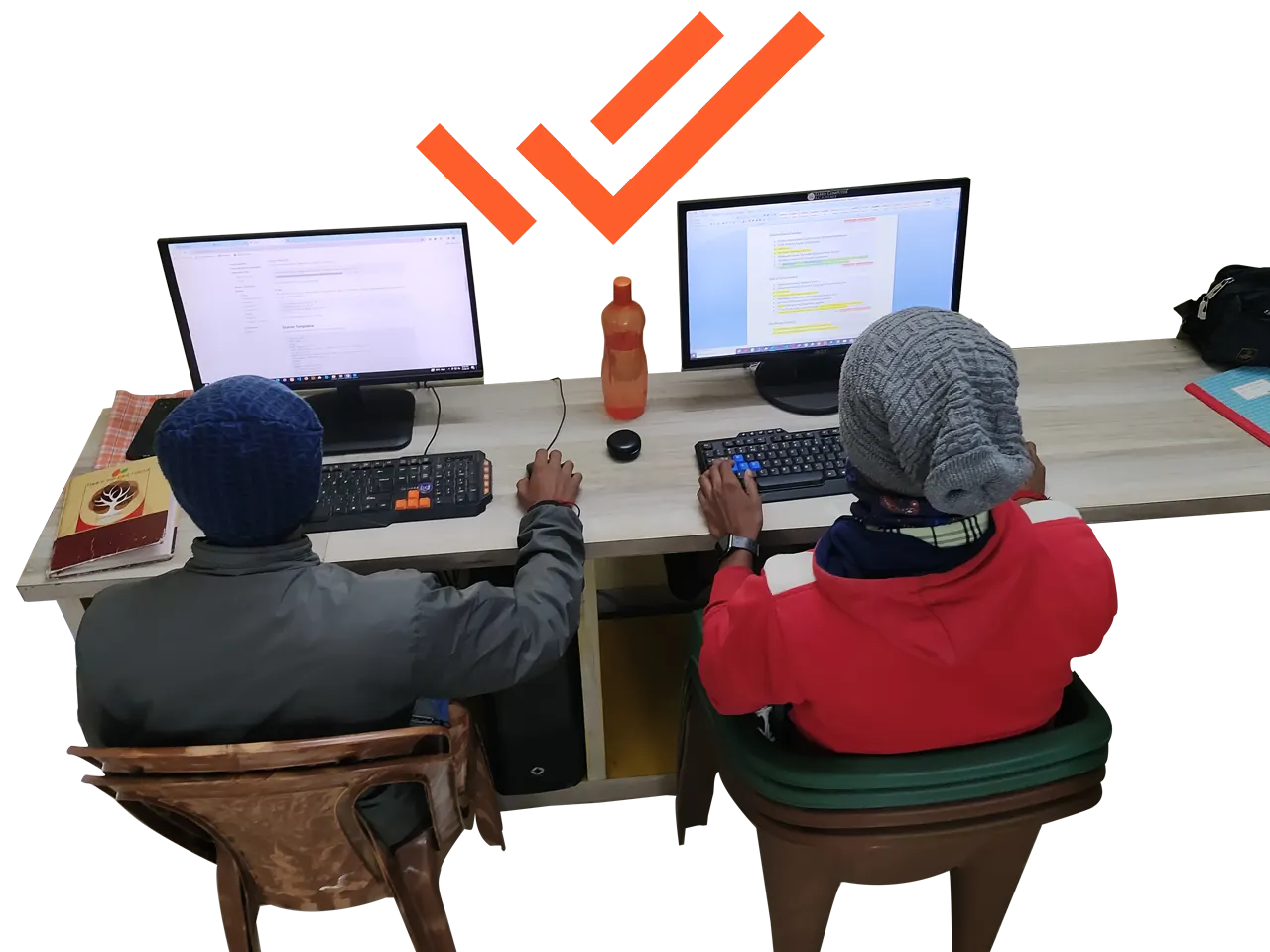 Students of Learn Computer Academy practicing Students of Learn Computer Academy practicing